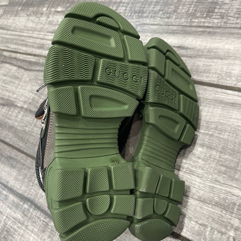 Gucci Flashtrek Green Low-Top Sneaker N3210 Men's Size 34.5 - Picture 6 of 15